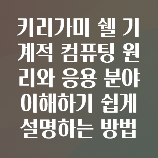키리가미 쉘 기계적 컴퓨팅